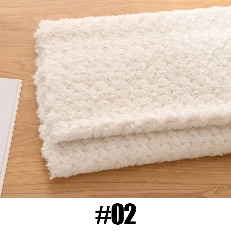 تقليد الأرنب الفراء النسيج روز نمط المخملية نحى أفخم النسيج DIY بها بنفسك الملابس المواد اليدوية ألعاب من القطيفة ديكور المنزل #3