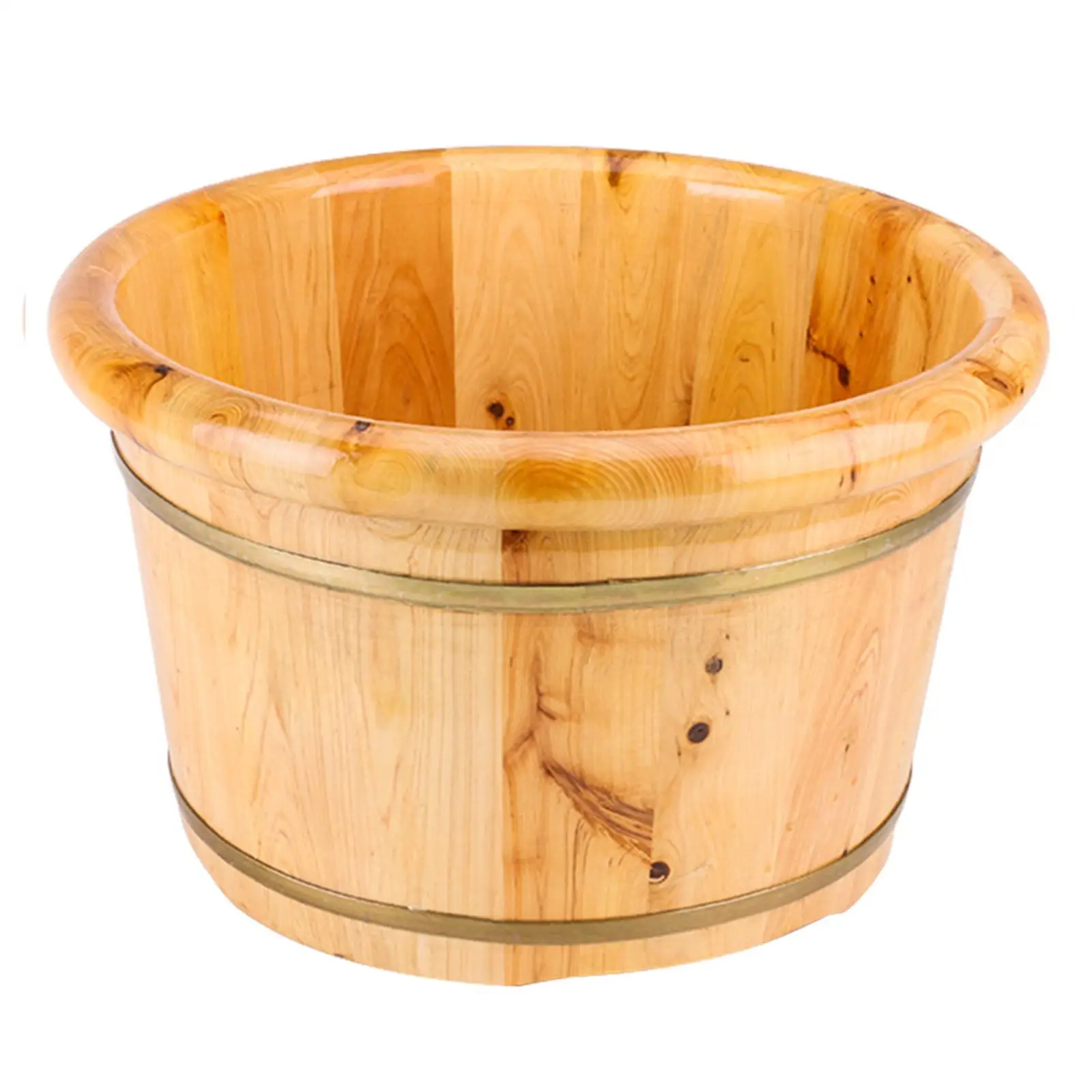 Wood Foot Bath Laundry Tub Comfortable SPA Washing Bowl Bucket Foot Soaking Bath