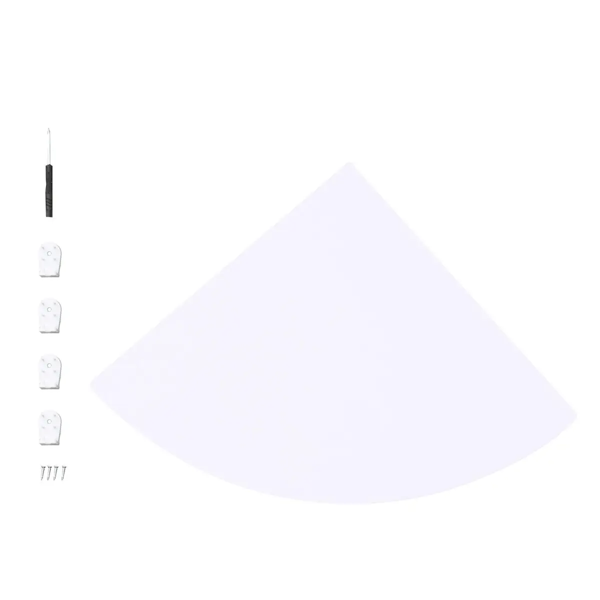 

Corner Shelf Storage Rack Partition Shelving Floating Wall Mount Triangle White