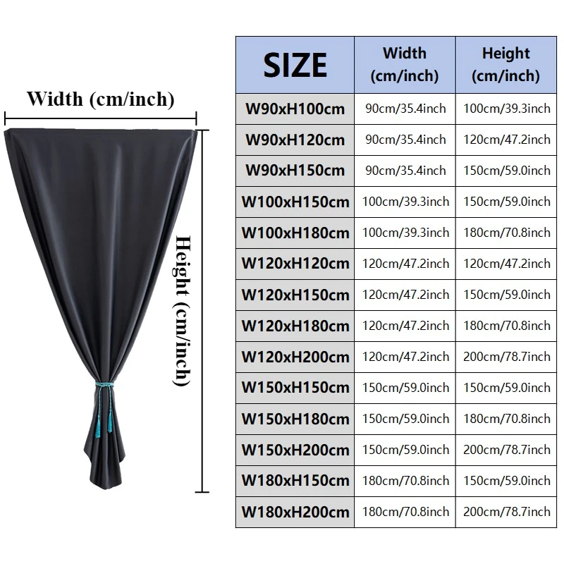 Convenient No Drilling 90-99% Blackout Bedroom Bay Windows Modrn Short Curtains for Living Room Blinds Easy Install Door Kitchen