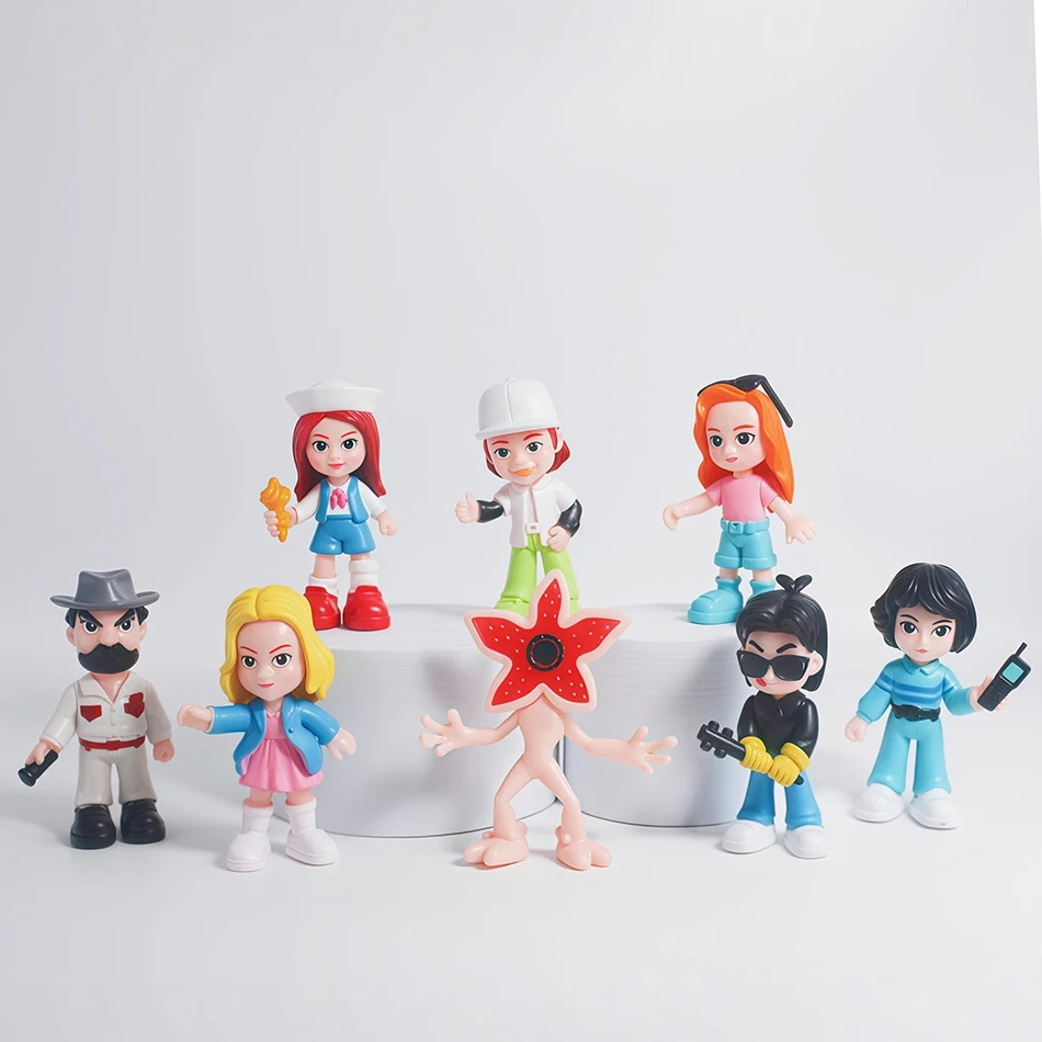 2026 quente 8 pçs/set figura estilo bonecas onze monstros estatueta humanóide pvc anime figuras coleção brinquedos bonitos para o miúdo natal