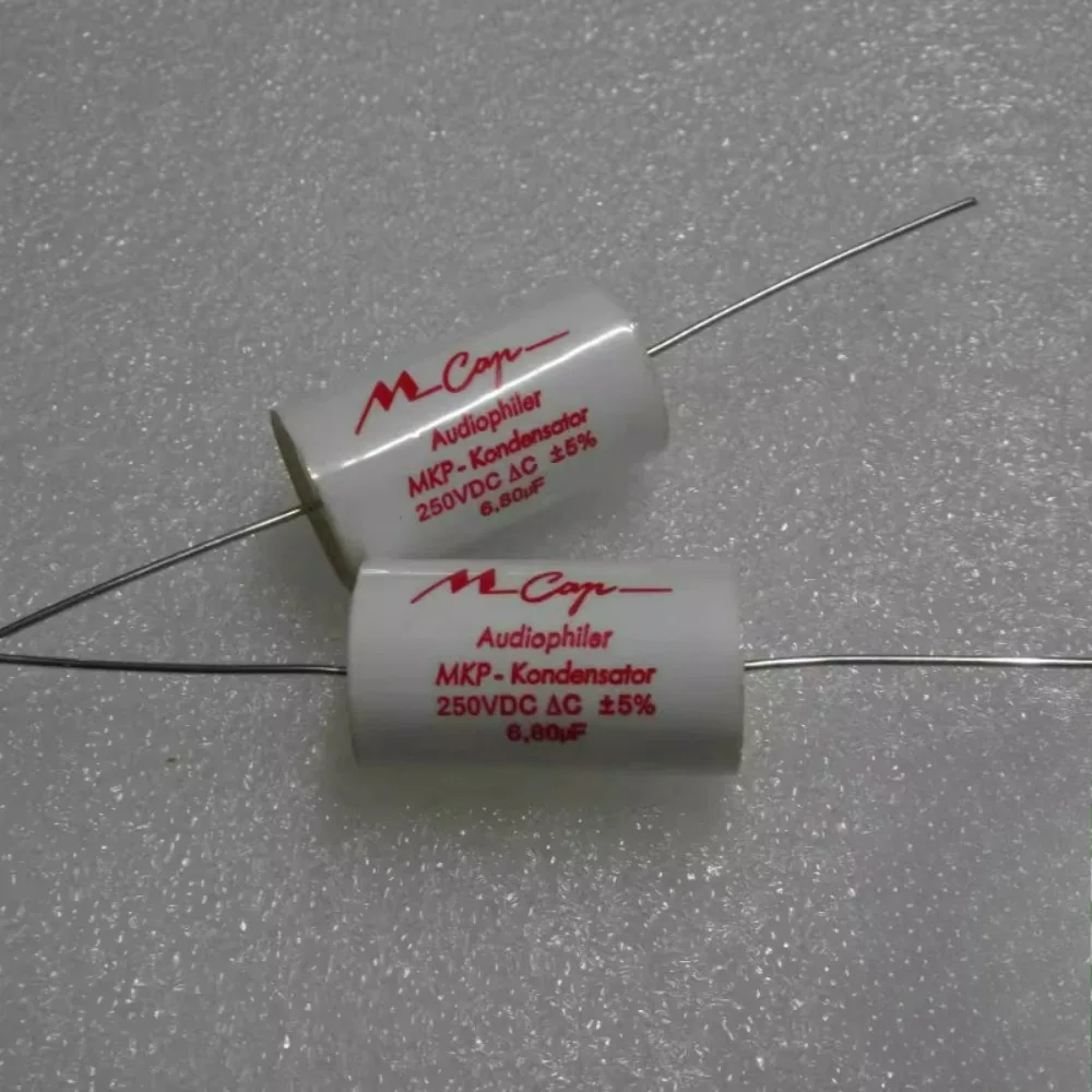 

Конденсатор M-Cap 6.8uf/250v 6u8 685, новый, осевой, неполяризованный, для аудиофилов