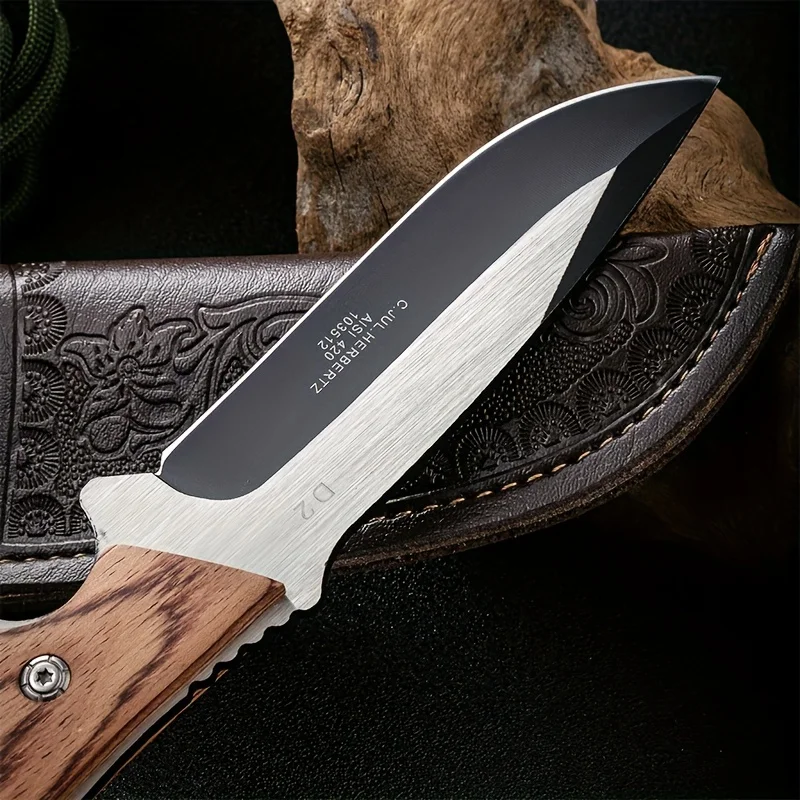 1 piece, solid wood handle small knife beef and mutton knife barbecue steak boning knife fruit knife sharp cut meat multi-purpos