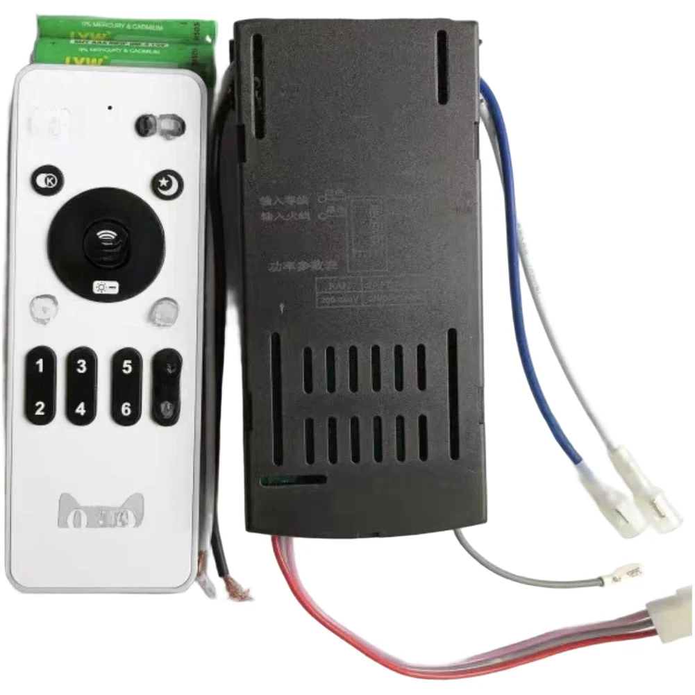 1set Remote Control With Receiver 6 Speed Low Voltage Frequency Conversion Ceiling Fan Remote Control Receiver Home Tools Parts