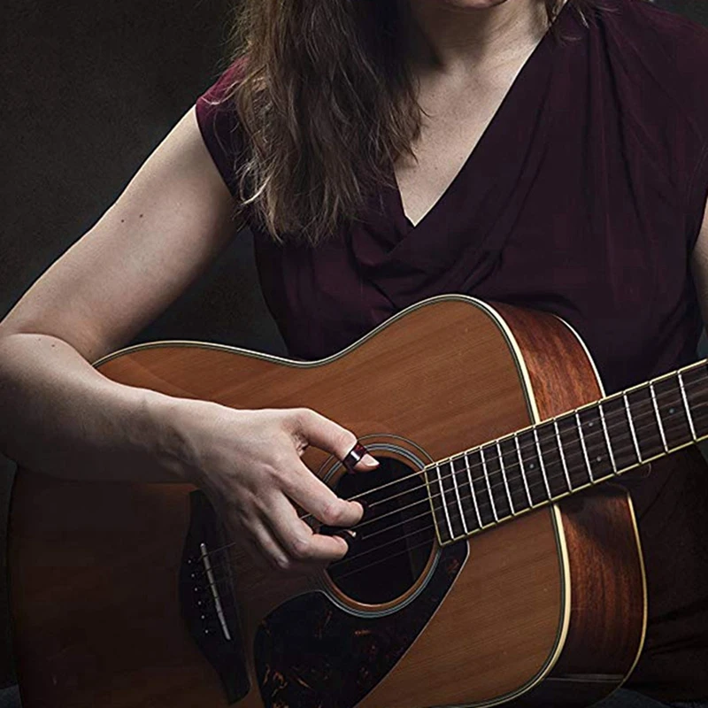 8X Ballad กีตาร์ชุดนิ้วกีตาร์ Pain-Proof Finger Set กีตาร์กีตาร์ Finger Thumb Index Finger Set (สีแดง)