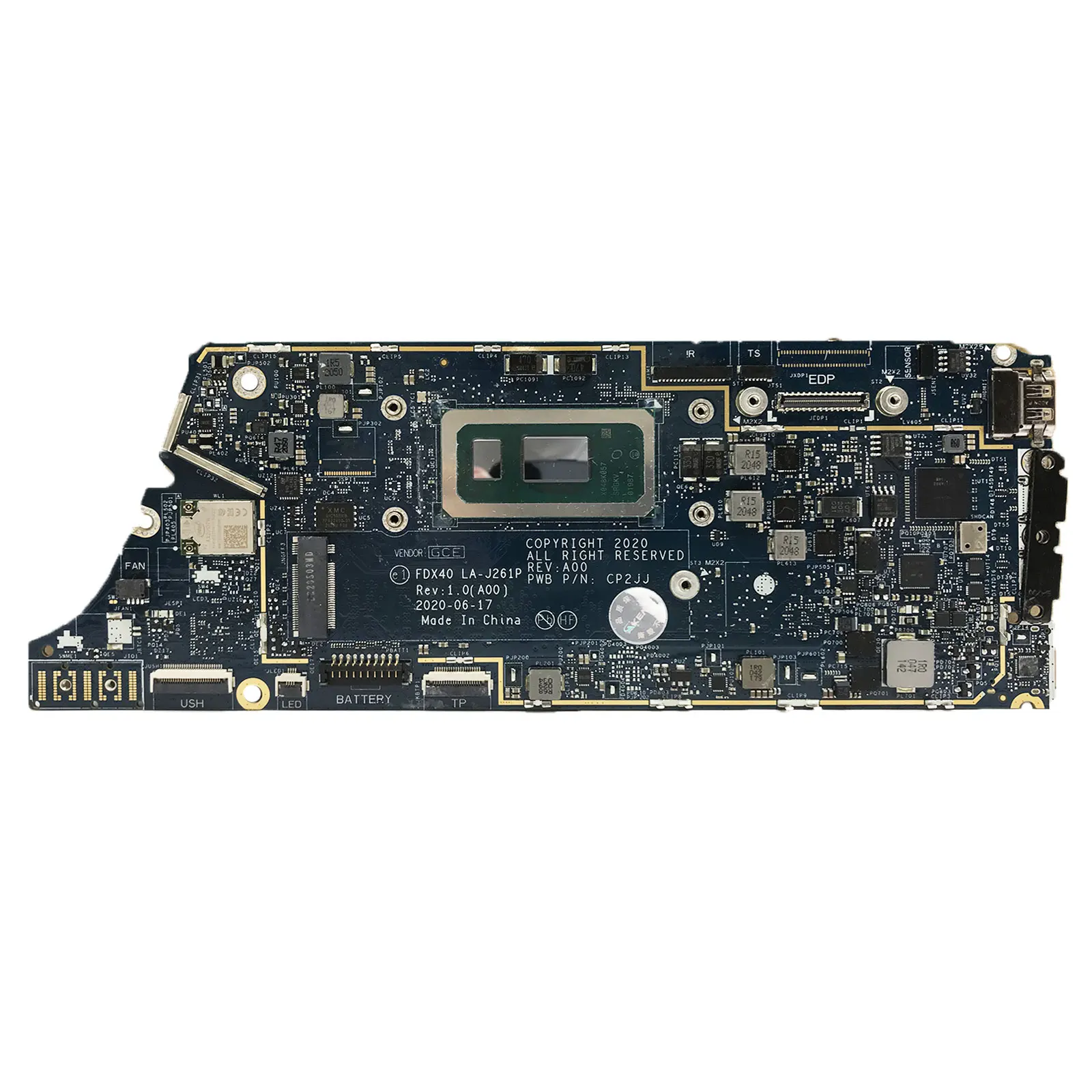 Imagem -03 - Placa-mãe Portátil para Dell Latitude 7410 La-j261p Cpu I510310u I7-10610u 8g 16g Ram Cn0gyv1x 04j6cm 00n7rn