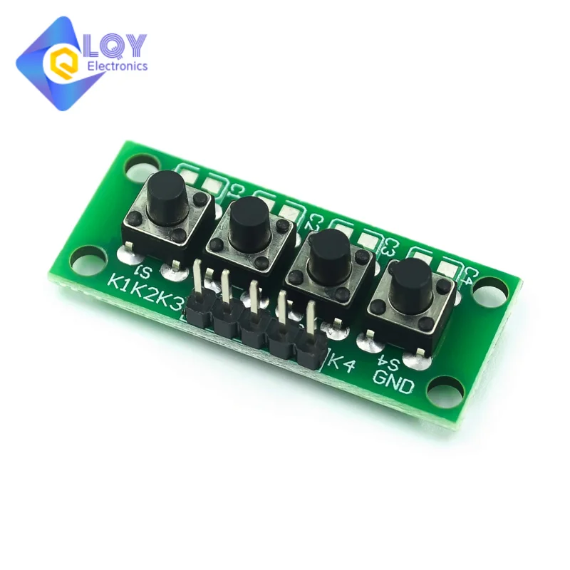 DIY Kit 1x4 4 Independent Key Button Keypad Keyboard Module Mcu for Arduino Student Class Design Graduation Project Experiment