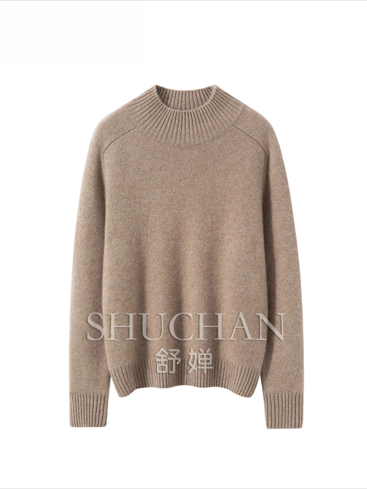 

Half High Collar 100 Pure Cashmere Sweater Women's 2025 New Korean Version Loose Temperament Pullover 300-320g