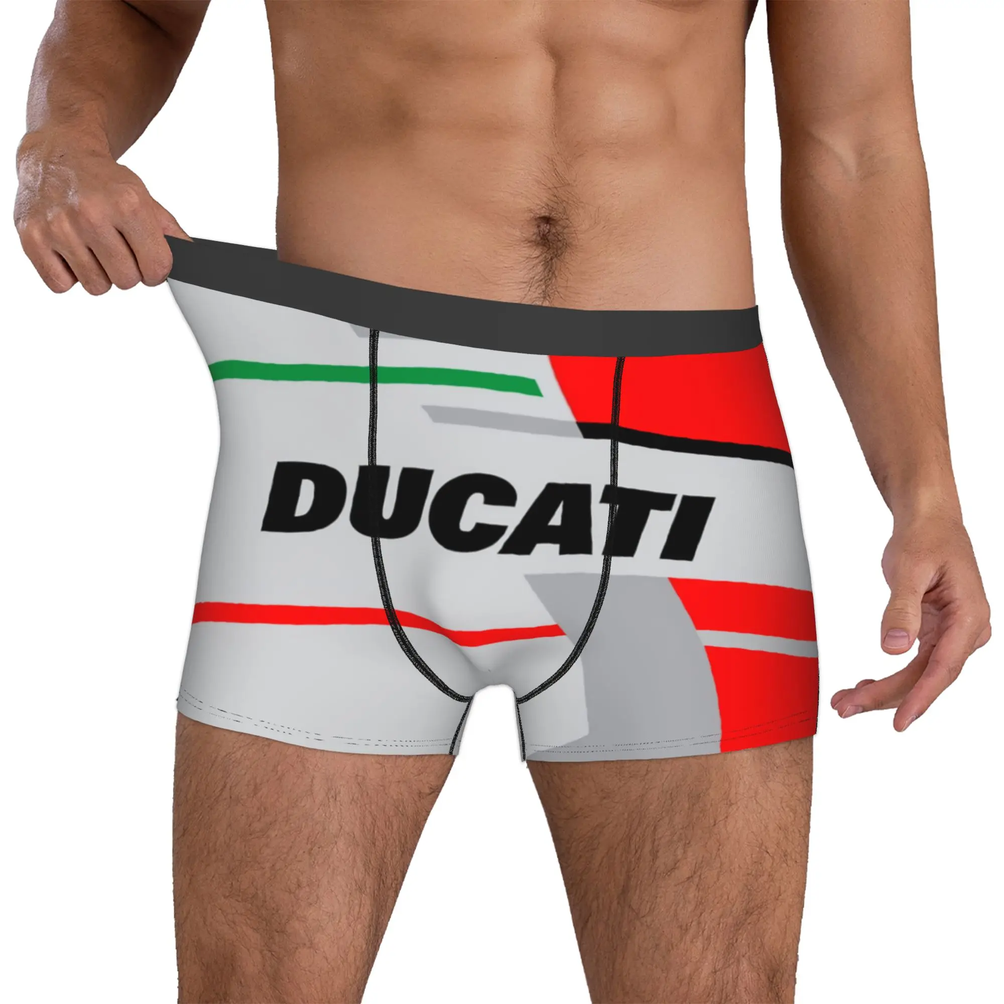 Ducati Motorrad-Unterwäsche für Herren, bedruckte Boxershorts, Shorts, Höschen, weiche Unterhose