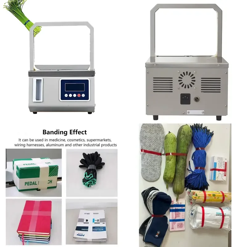 Automatic Electric Strapping Machine for Food and Textile Packaging High Productivity Low Noise 220V 110V Motor Movement