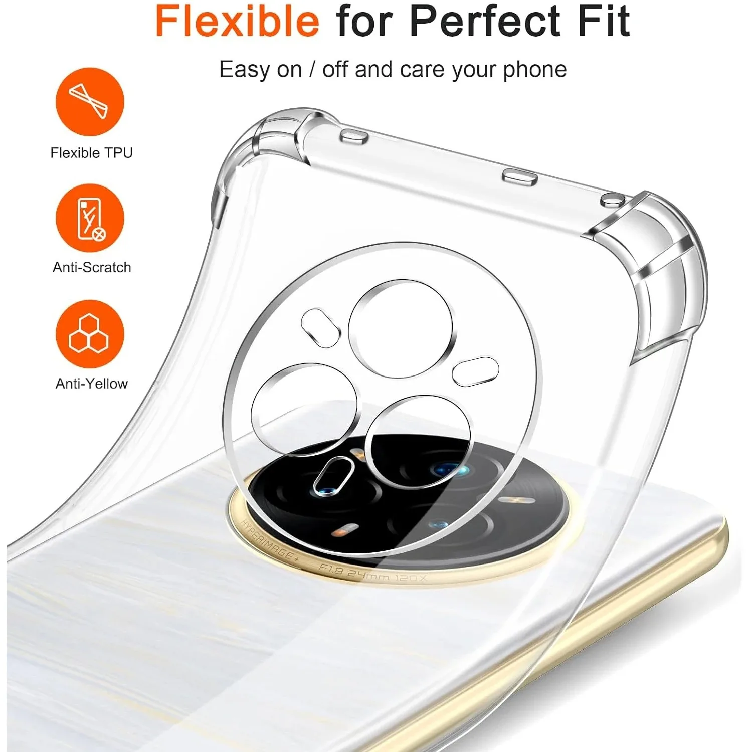 Przezroczyste silikonowe etui na telefon z narożnikami typu airbag, odporne na wstrząsy, do Realme 14 Pro Plus Lite 14 Pro+ 14X 14T 4G 5G, miękka tylna obudowa. — zdjęcie produktu 3
