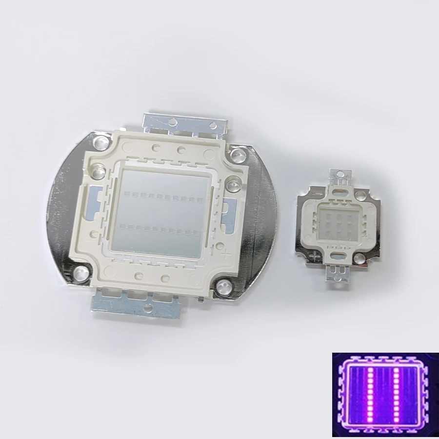 

5PCS/Lot 10W 20W 365nm 385nm 395nm High Power Purple-Color For UV-LED