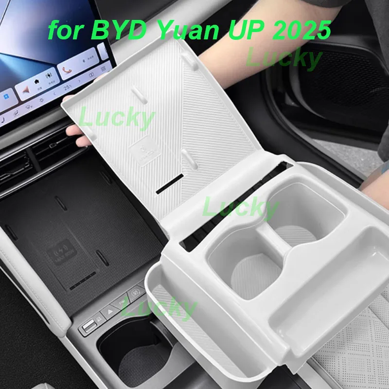 

Силиконовая накладка на панель центральной консоли автомобиля для BYD Yuan UP 2025, беспроводная зарядная накладка, держатель для чашки, чехол, аксессуары для интерьера