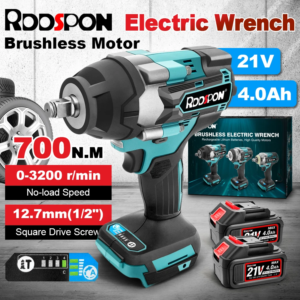 

380N 500N 700N Cordless Impact Wrench 1/2 Inch Driver Brushless Lithium-Ion Battery Cordless Drills Tools for Makita 18V Battery