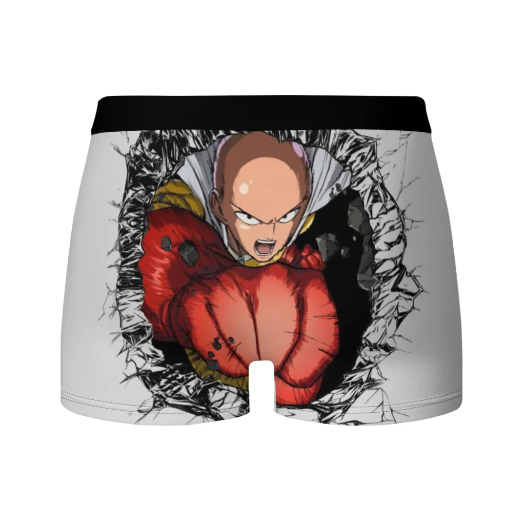 Hot-Anime-One-Punch-Man Breathable milk Silk Boyshorts Elastic Men's Underwear 3D Boxer Shorts Boxer Briefs