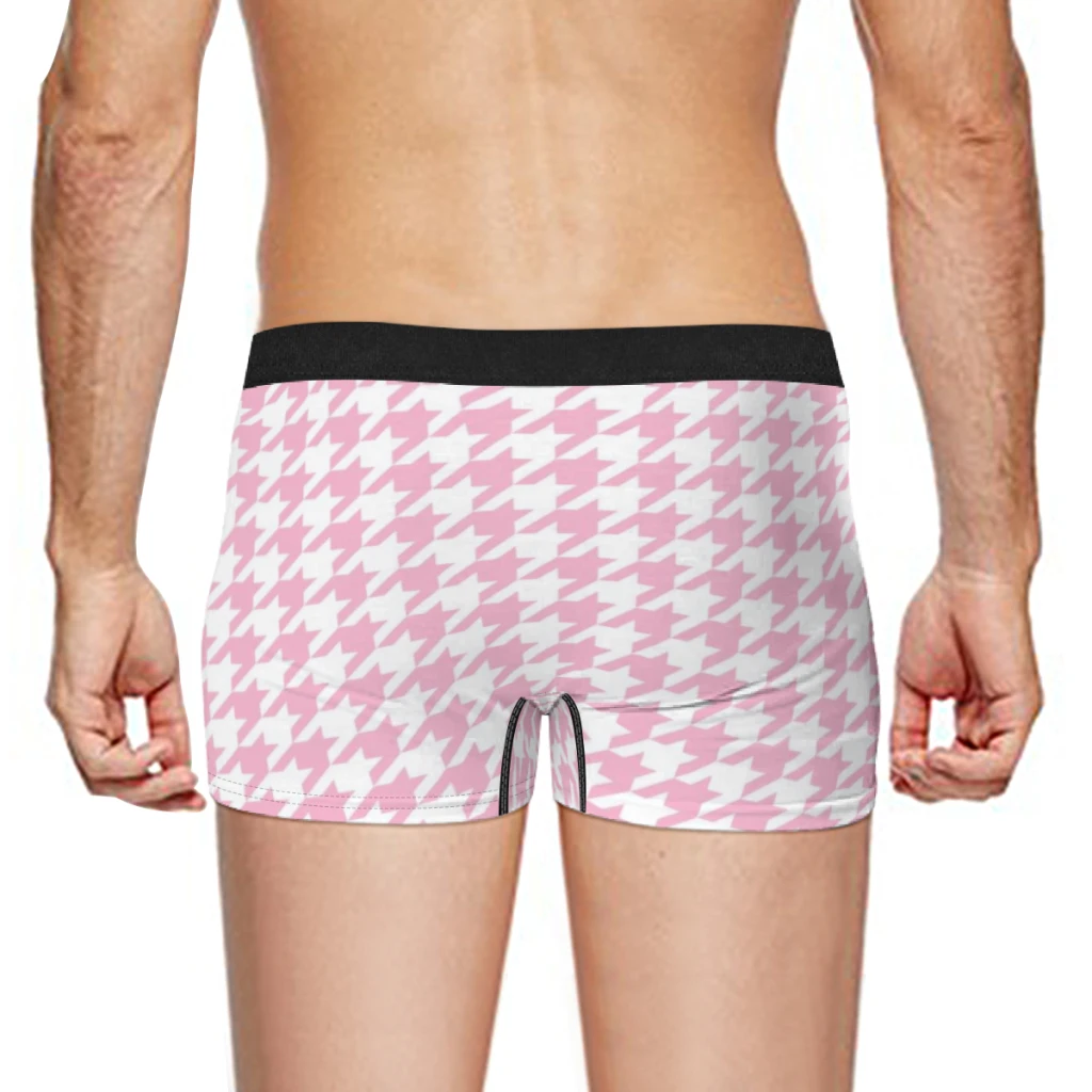 Houndstooth Men Underpants Man Breathable  Boxer Shorts Men's Panties Underwear Gift