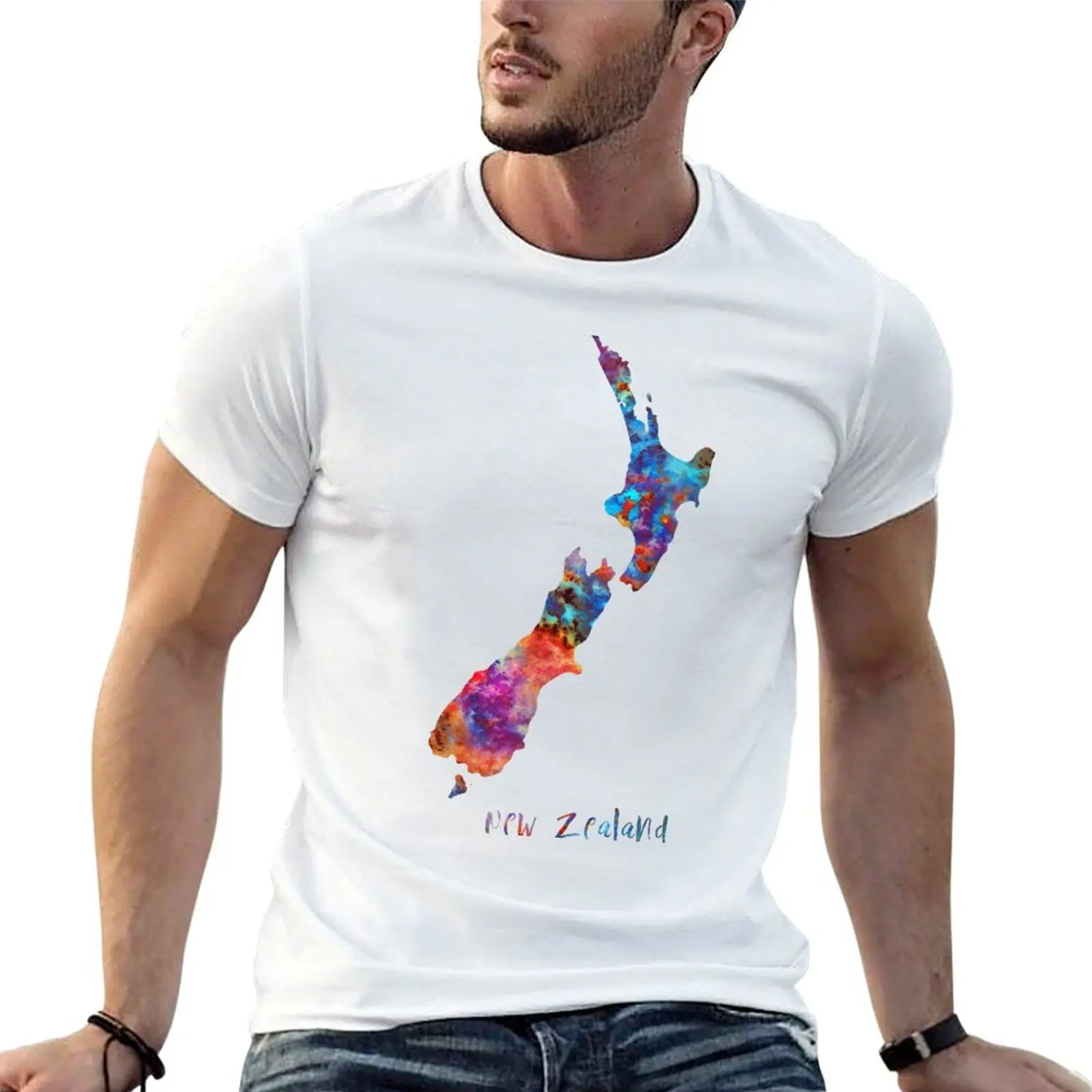 

New Zealand map T-Shirt mens graphic t shirts funny t shirts man T-Shirt