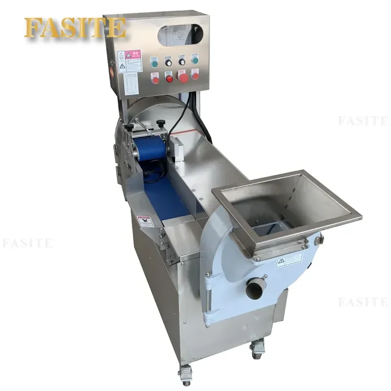 For Double Head Vegetable Cutter Frequency Conversion Speed Regulation Shiitake Mushroom Dicing Lettuce Shredding Slicing