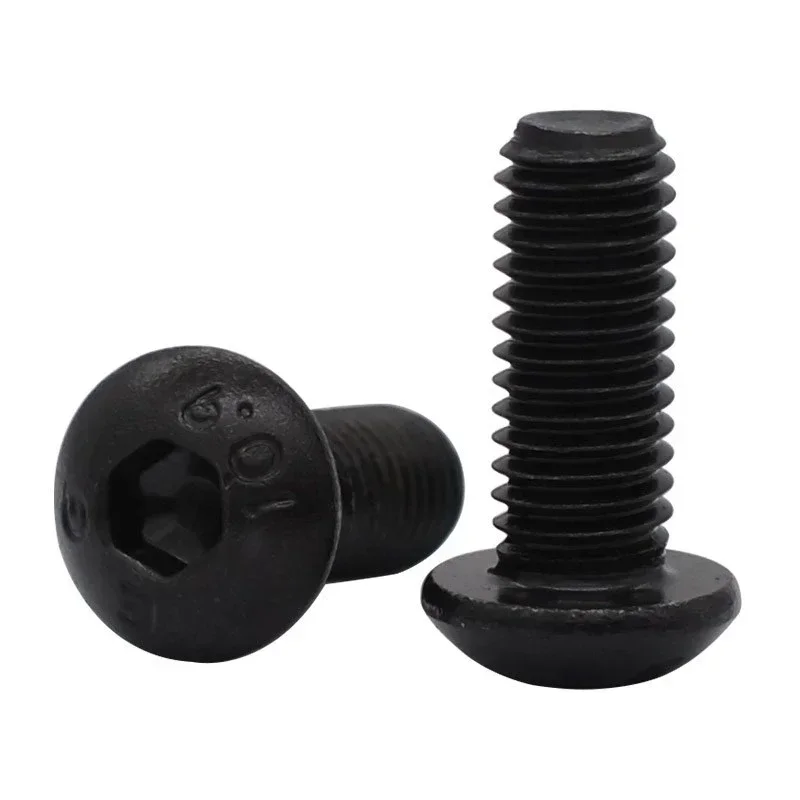 

rPJIiJgR 4pcs M10 alloy steel high strength flat round head socket heads cap screw bolt home decoration screws bolts 12mm-30mm l