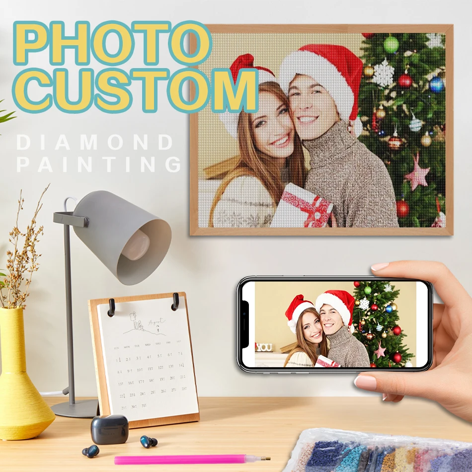 

PhotoCustom Christmas Diamond Painting Personalized With Your Photo DIY Ideal Custom Home Decoration Art Home Decor Gift