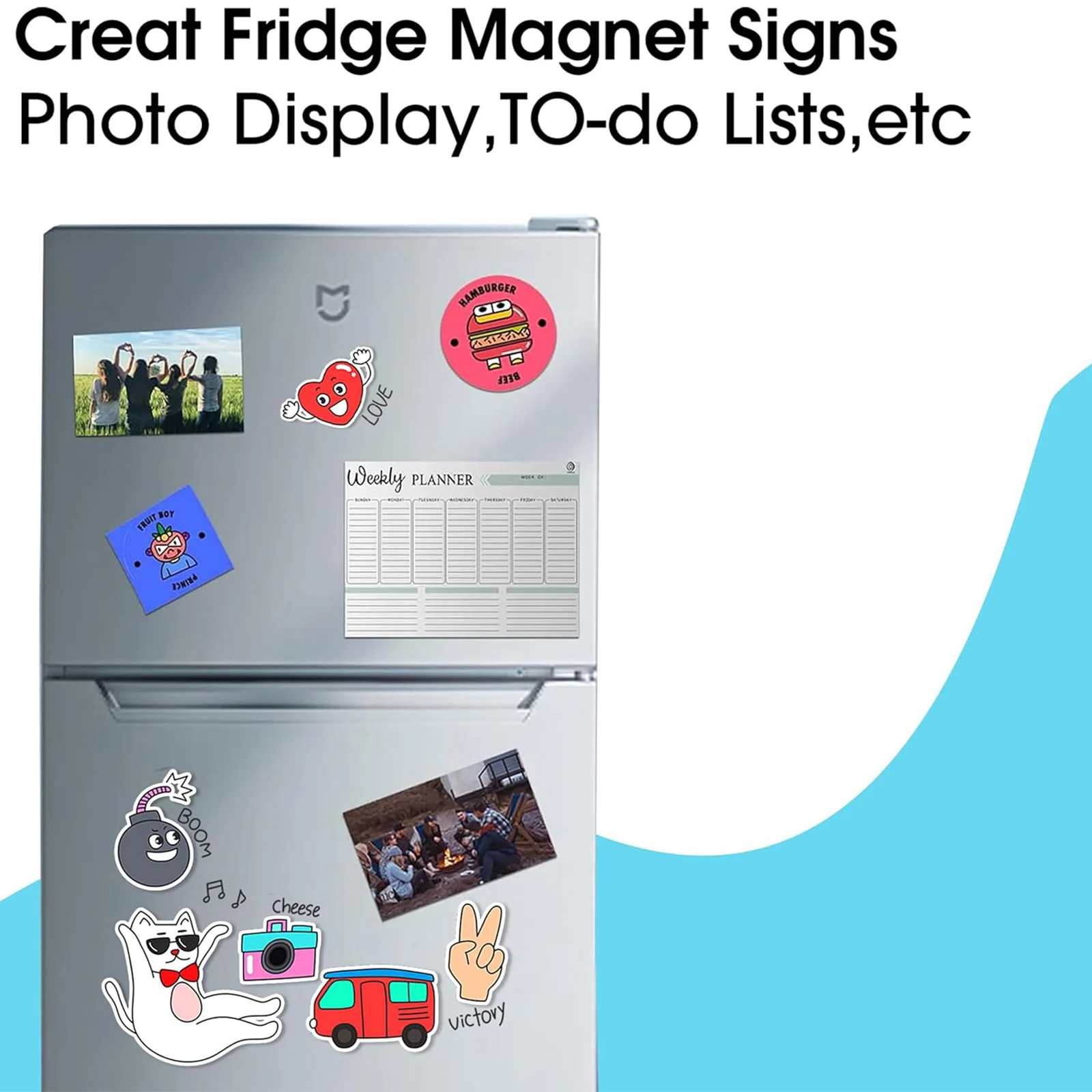 5 Sheets Glossy Printable Magnetic Sheets A4(8.3x11.7 Inches) Size for Inkjet Printers,Print Paper Non-Adhesive Backing, 16mil