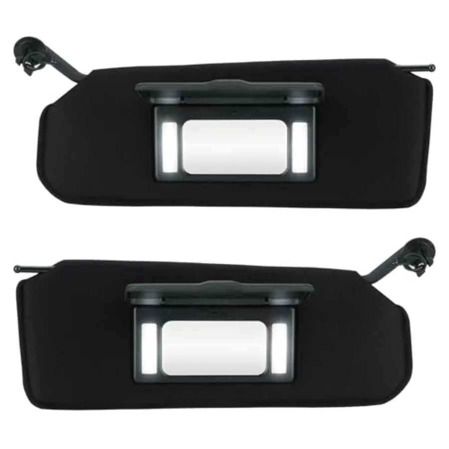 

Pair of Left and Right Black Sun Visor Fit for Chevrolet 1997-2004 C5 Corvette 8 Cyl 5.7L Sunvisor Replacement for 10442033 104