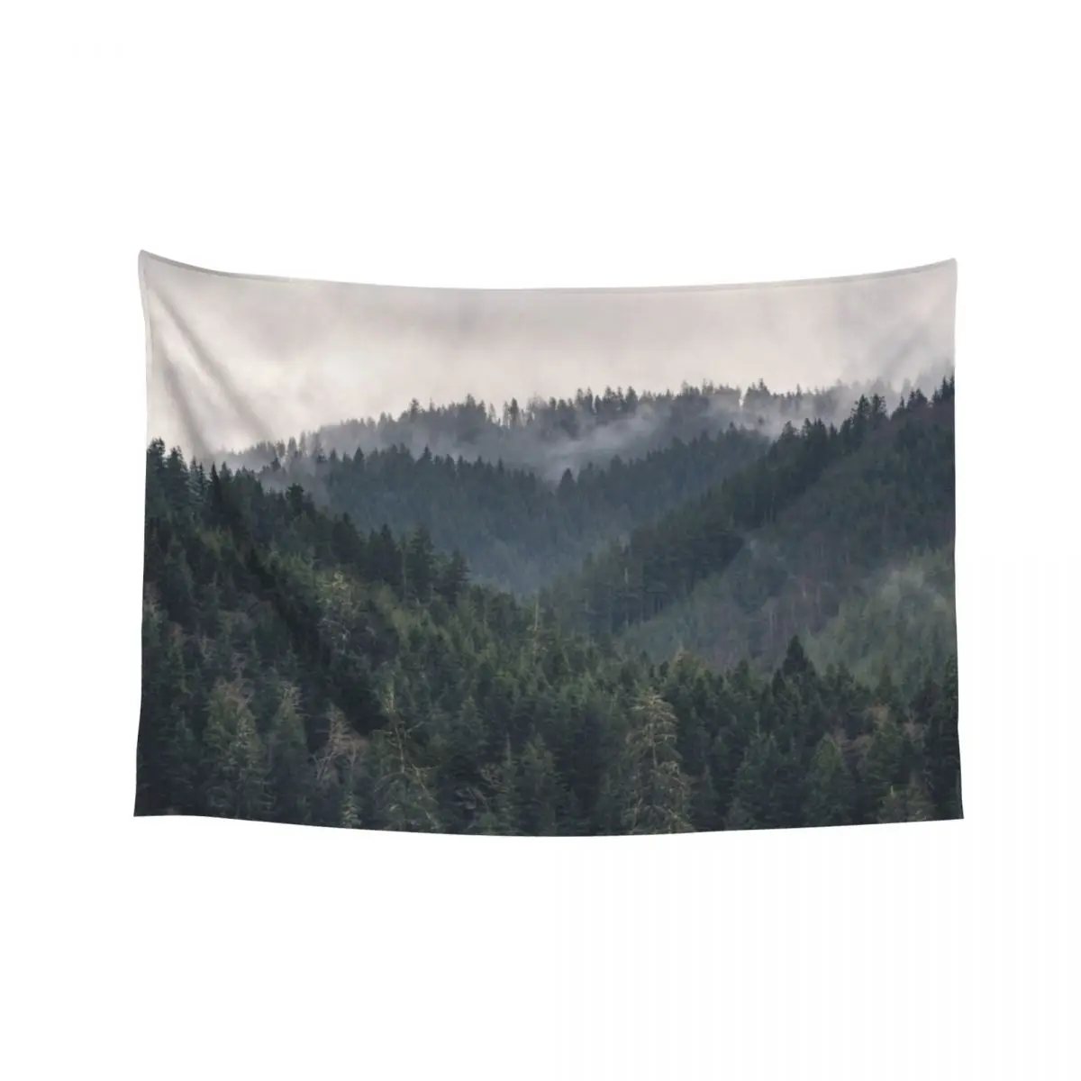 

PNW Foggy Forest Mountain Majesty Tapestry Wall Mural Home Decoration Tapestry
