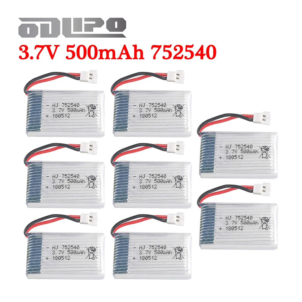 H31 Battery 752540 3.7V 500mAh Rechargeable Lipo Battery For H107 H31 KY101 E33C E33 RC Drone Spare Parts 3.7V Battery