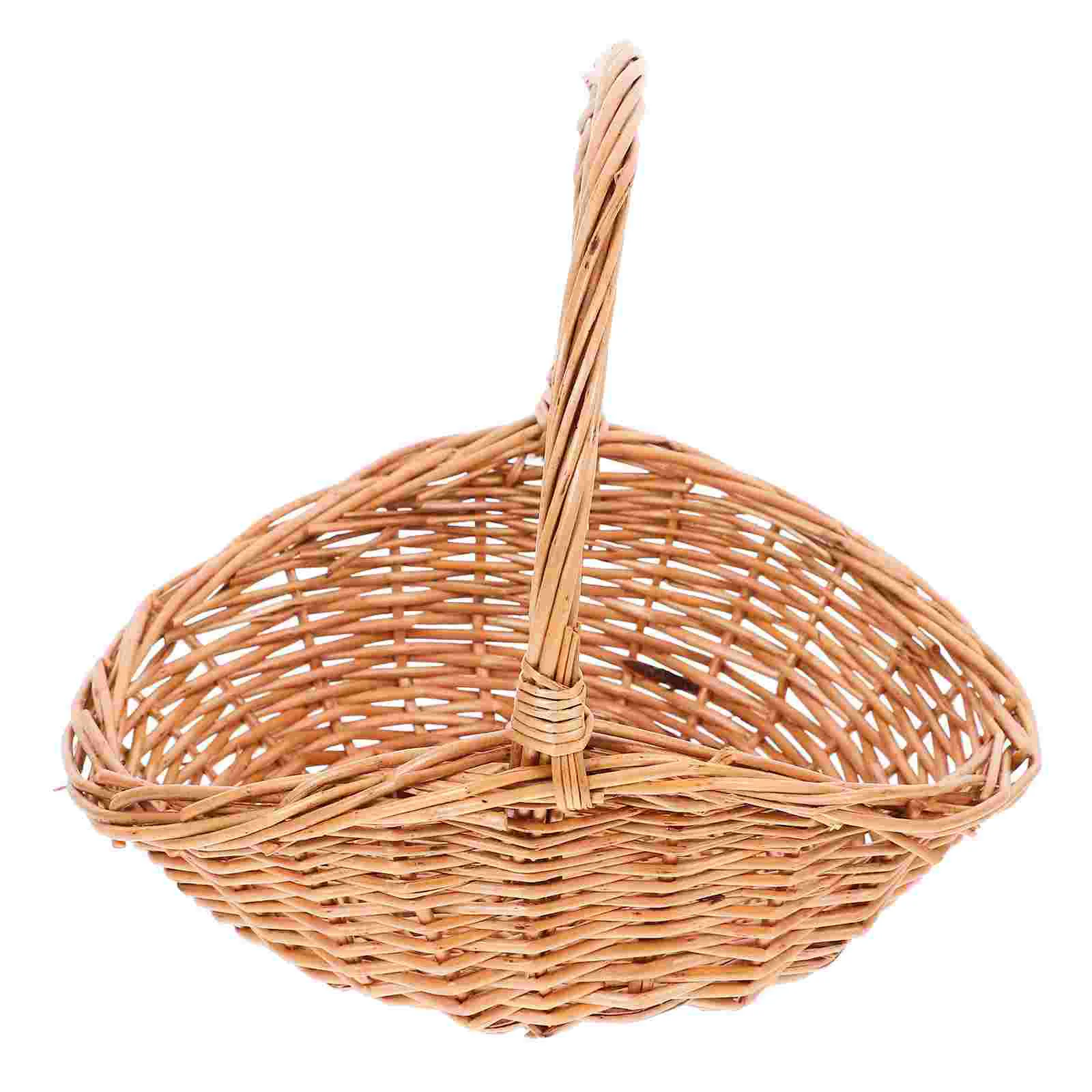 

Picnic Basket Wear-resistant Storage Handheld Fruit Supply Camping Wicker Delicate Grocery Baby