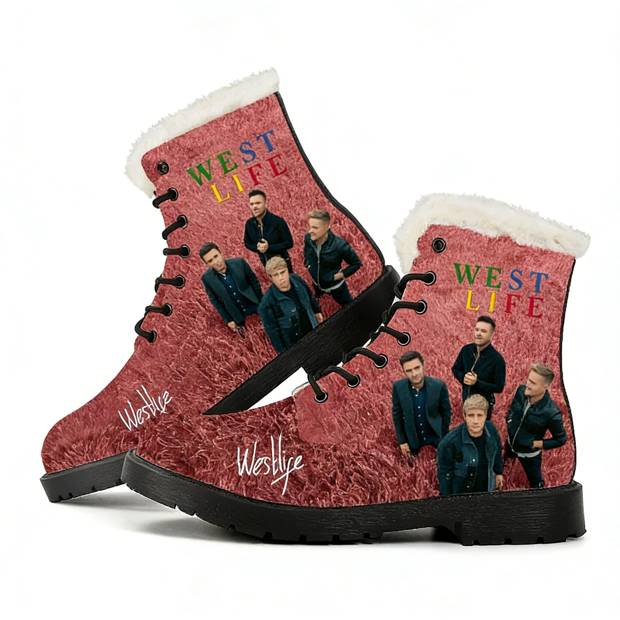 

Westlife Music Rock Band Plush Boots Men Women Teenager Shoe Casual Boot Outdoor Lightweight High Quality Couple Shoe