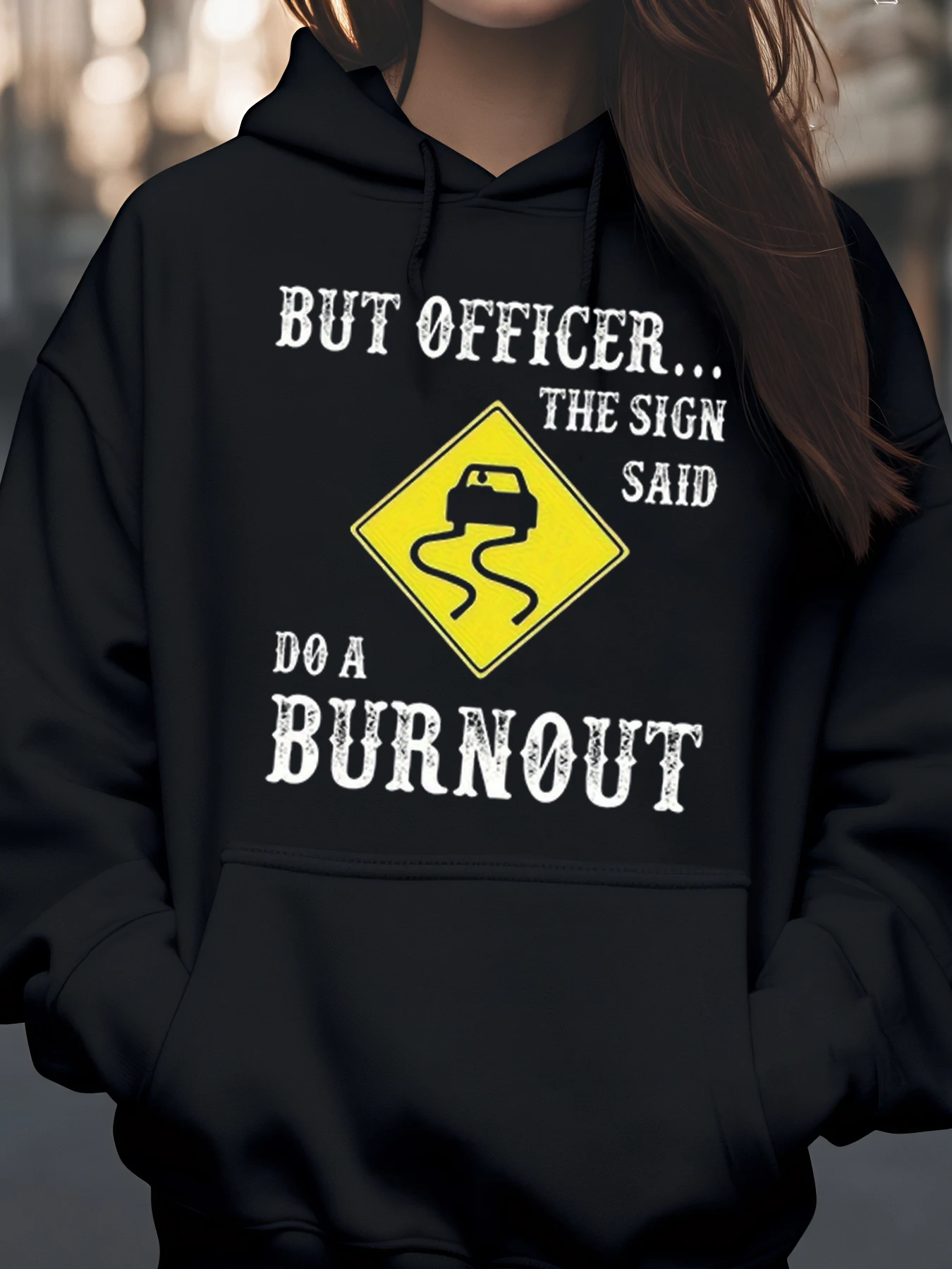 

Толстовка с графическим принтом Burnout Sign для любителей автомобилей, повседневная одежда, уличная одежда унисекс