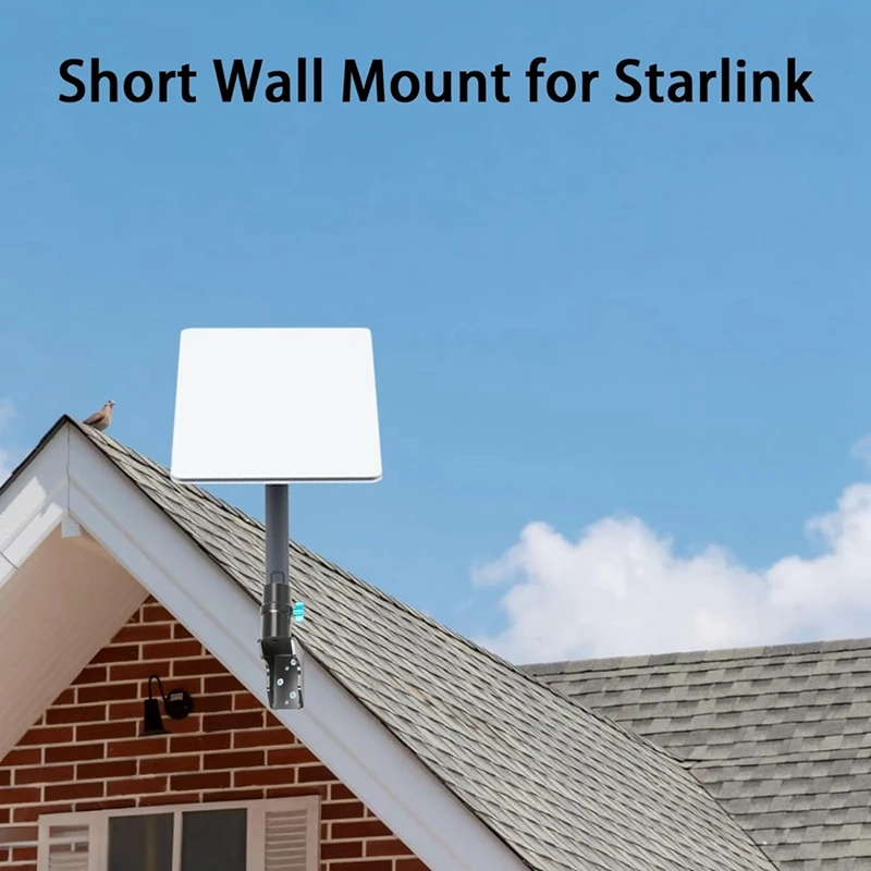 دعامة تثبيت لسقف عمود الحائط Starlink لمجموعة تركيب هوائي الأطباق المستطيلة المربعة، لإنترنت Starlink