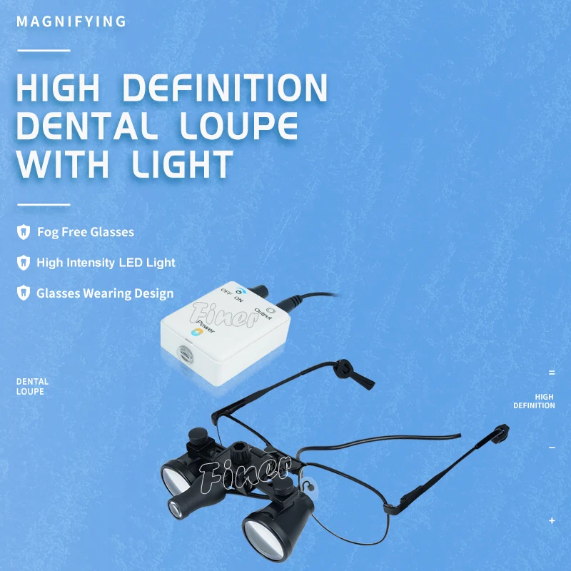 Dental Loupes with Light 2.5X 3.5X Dental Magnifying glass Loupe Odontologiscal Lupa Dental Binocular Magnifying Glass