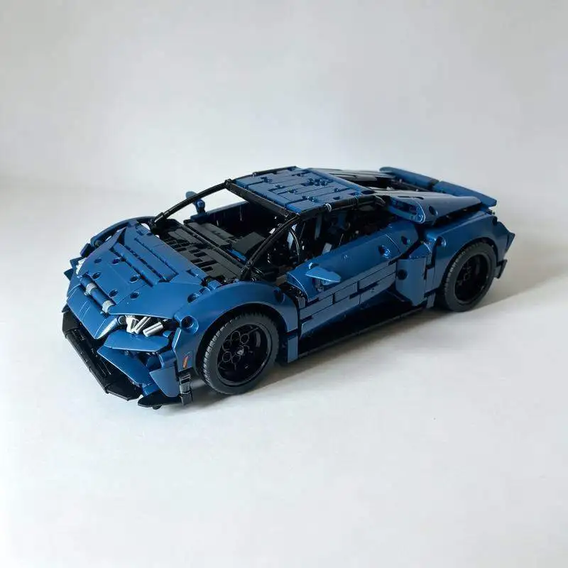 1264PCS Technical Super Racing Car Building Blocks Sports Vehicle Model Custom Puzzle DIY Assembly Steering Function Toy Gift