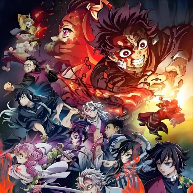 

Kimetsu No Yaiba — второй выпуск в серии «Wanwan-E» из цельноакриловой цветной бумаги, коллекционные карты аниме Fan Art