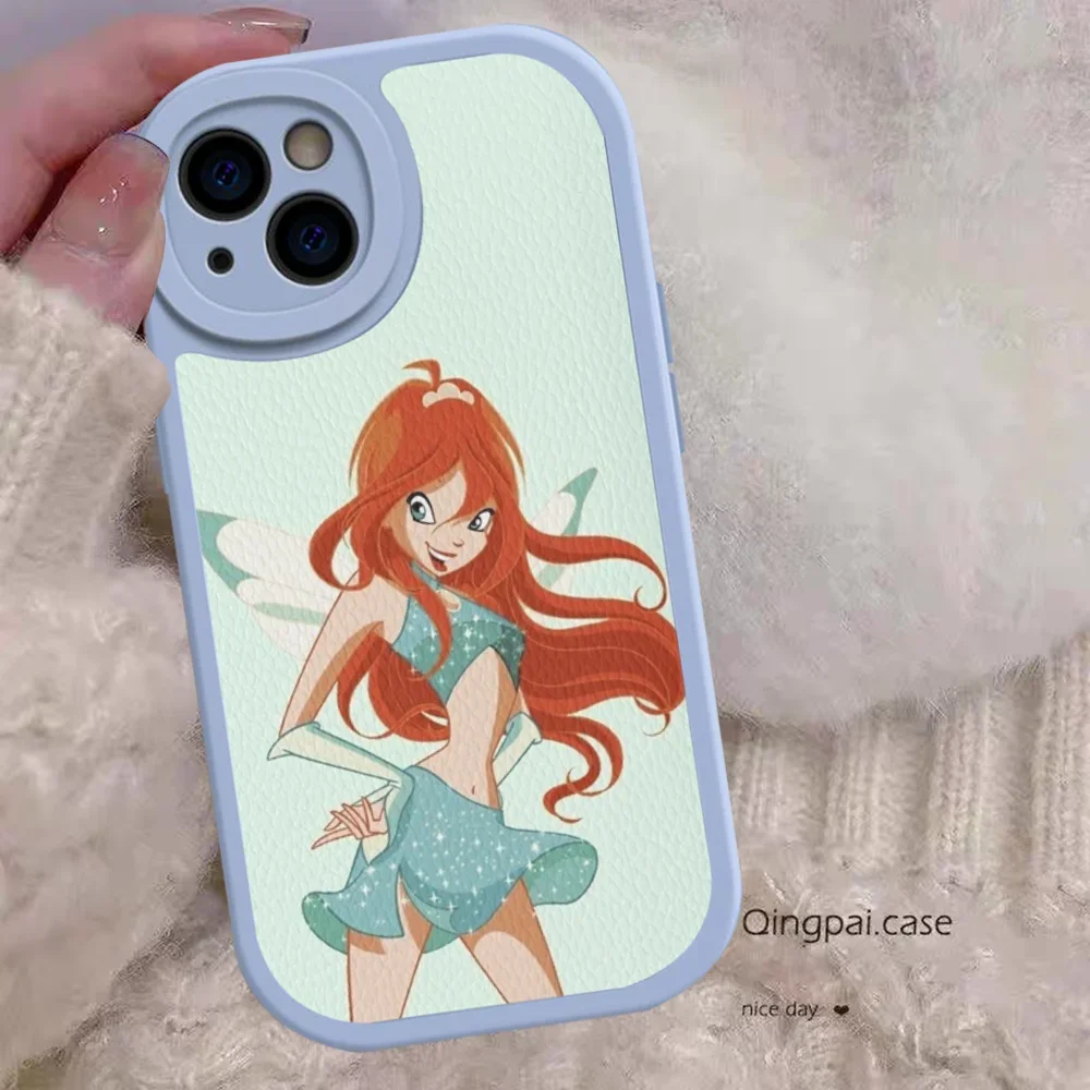 Girl W-Winx Clubs  Phone Case Hard Leather For iPhone 14 13 12 Mini 11 14 Pro Max Xs X Xr 7 8 Plus Fundas