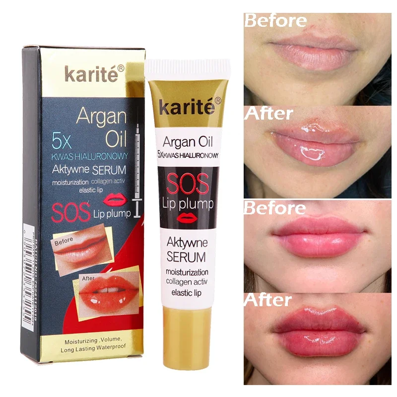 Instant Volumising Lip Plumper Oil Collagen Moisturizer Care Lip Mask Repairing Reduce Lip Fine Lines Brighten Makeup Lipgloss