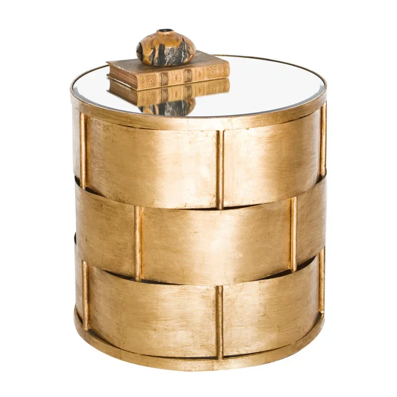 

American, personalized, retro, wrought iron, woven gold, silver foil, coffee table