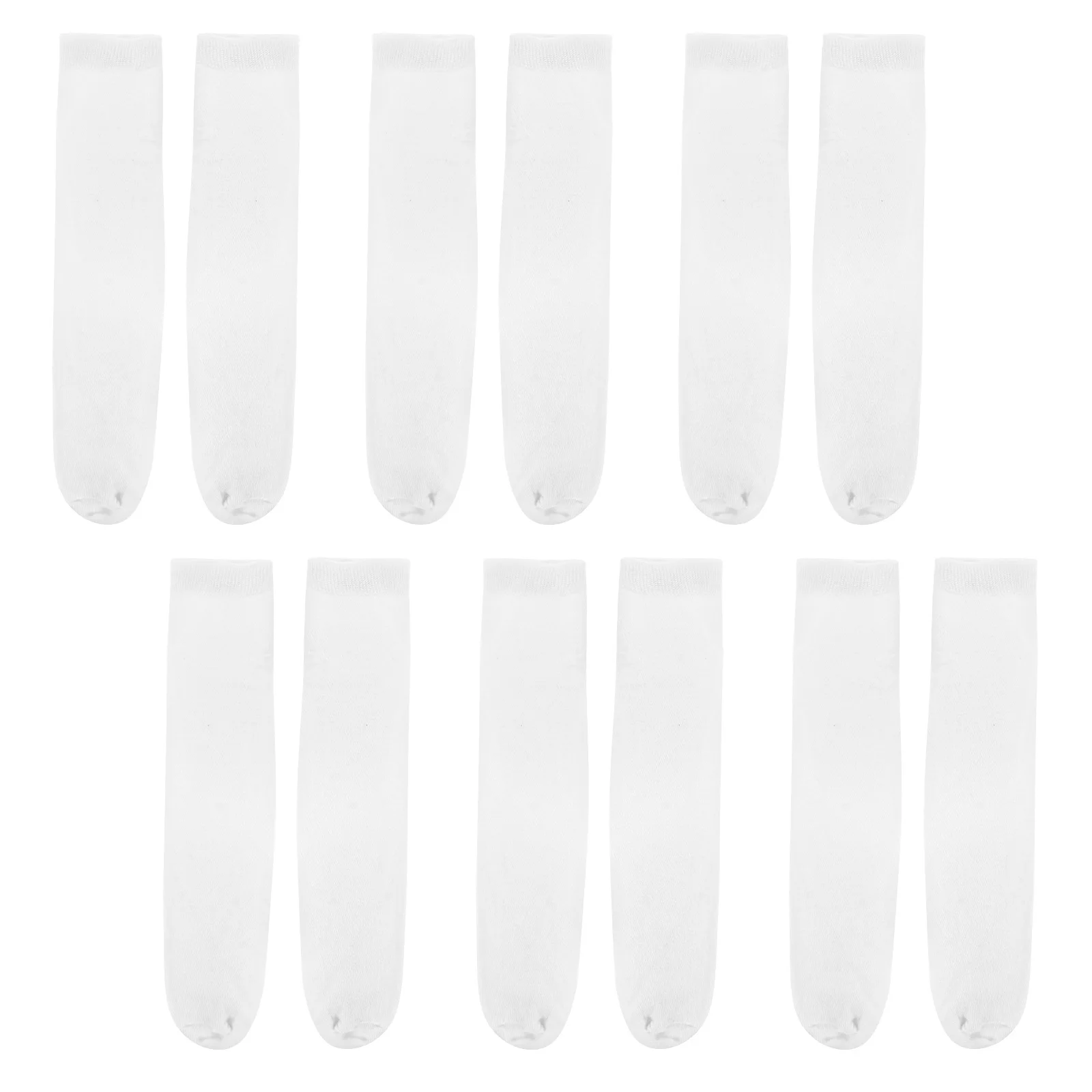 

6Pairs White Sublimation Socks Bulk Blank Socks Printable Cotton Socks For Customization Men Women Children