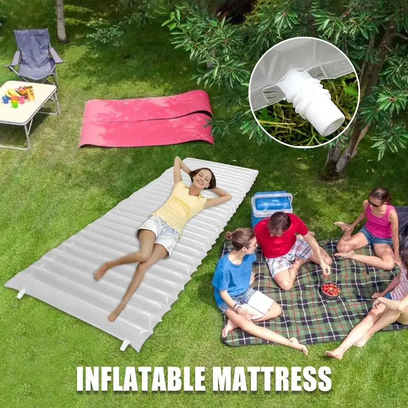 Camping Air Mattress Foldable Blow up Bed Inflatable Bed With Air Pump Travel Air Mattress Outdoor Camping Mattress Air Bed