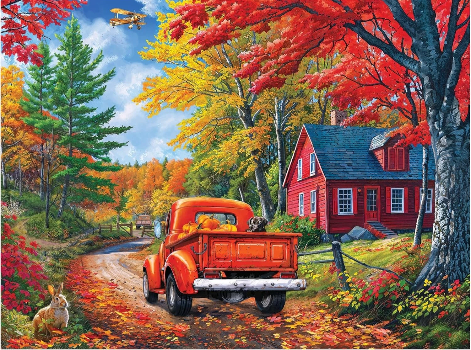 

Adult Scenic Autumn Truck Jigsaw Puzzle 1000/500/300/120 Pieces Stress Relief Entertainment Toys Cartoon Puzzles Christmas Gifts