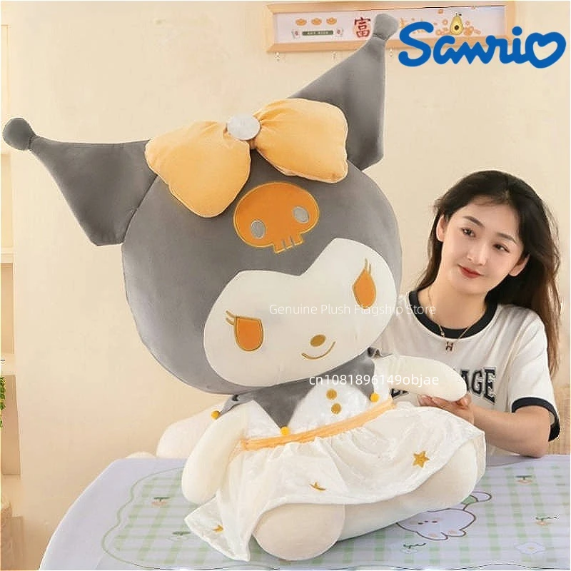 

33/50/65/90 см большой размер Sanrio Kuromi мультфильм аниме плюшевая кукла украшение комнаты Peluche подушка милые плюшевые украшения подарок