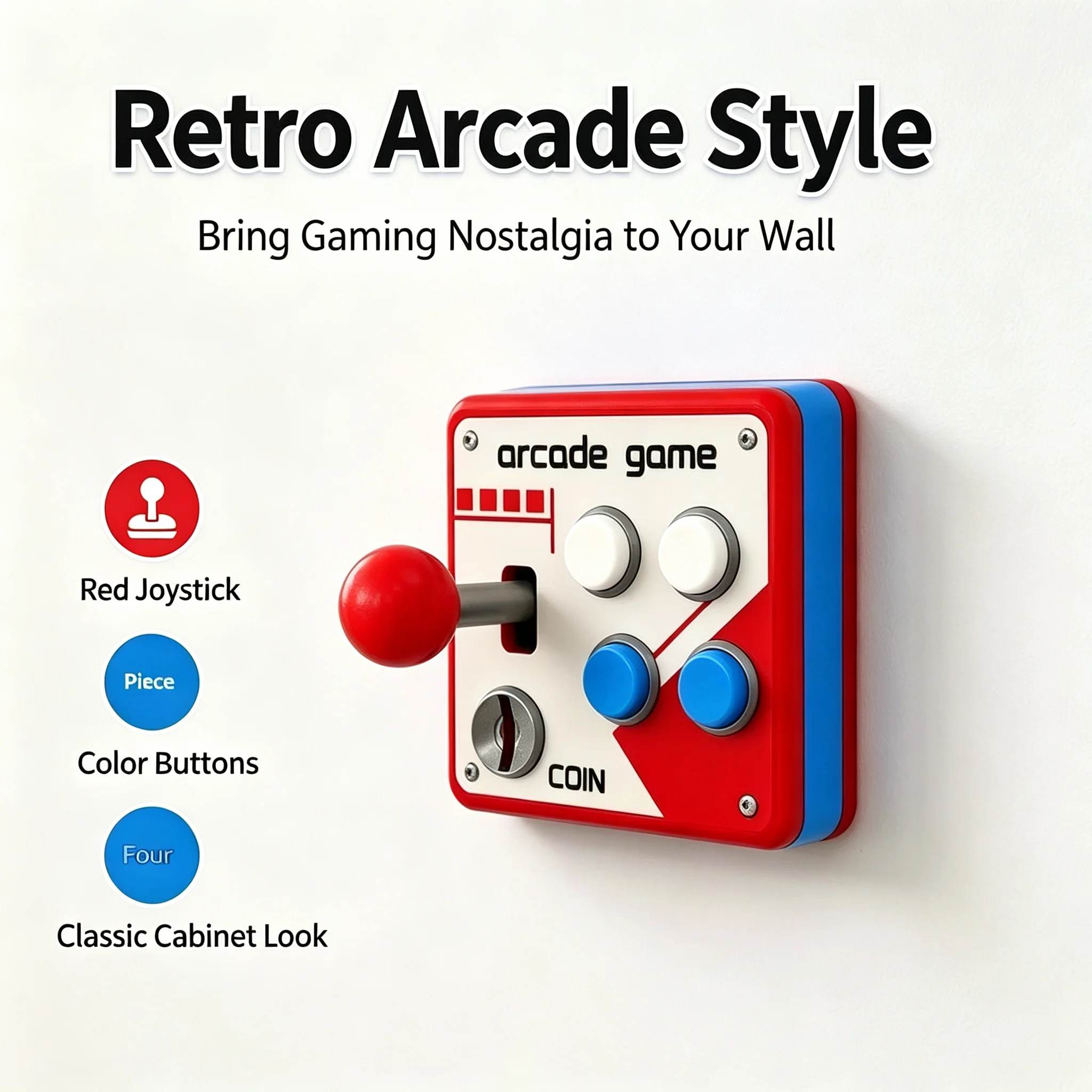 3D Printed Light Switch Cover Retro Game Joystick Style Decorative Wall Plate Socket Panel Home Decor Gift for Kids Adults Hot