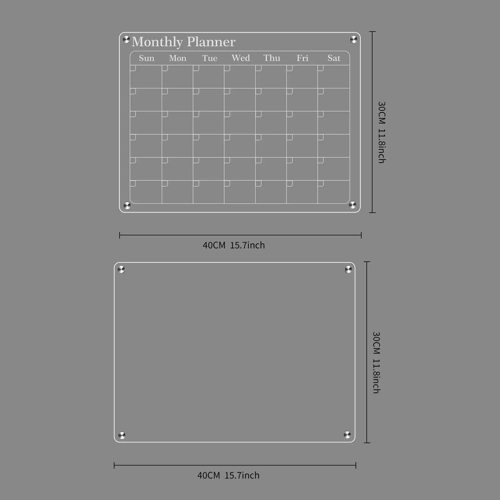 Acrylic Dry Erase Board Clear for Fridge Conference Room Planning Activities