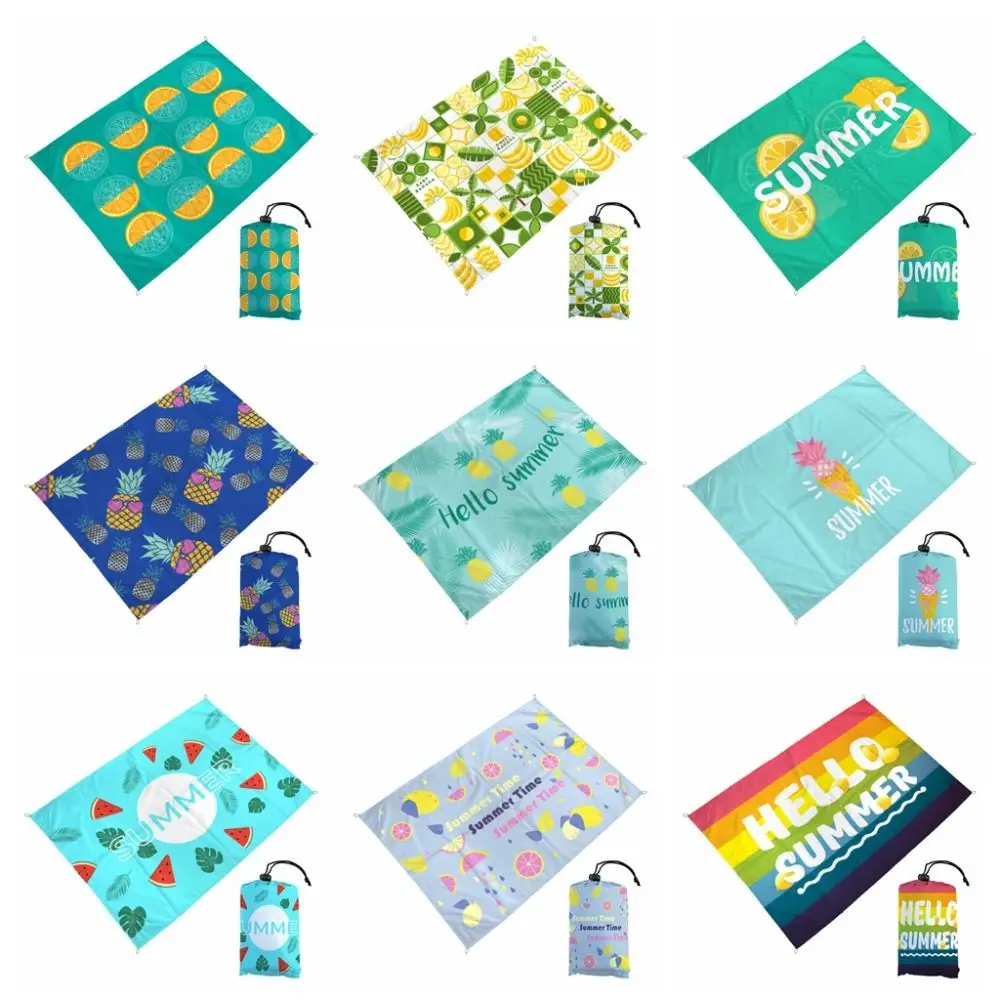 초박형 포켓 캠핑 매트 휴대용 경량 미니 피크닉 매트 모래 방지 접이식 야외 포켓 피크닉 담요 여행