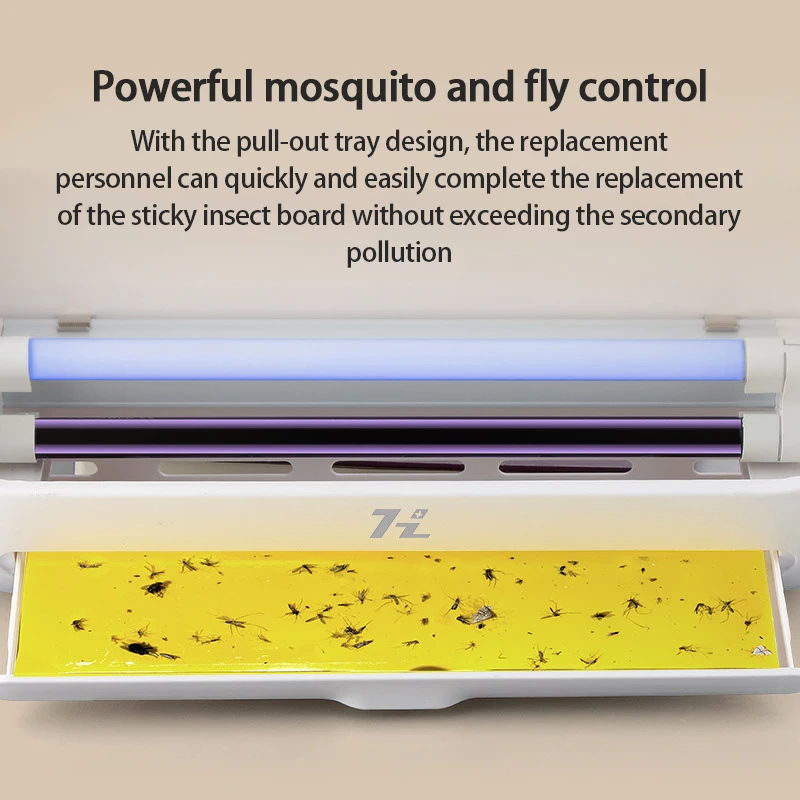 Lámpara antimosquitos para el hogar, trampa electrónica para matar insectos, fácil de limpiar, bandeja de dibujo, diseño de tablero pegajoso