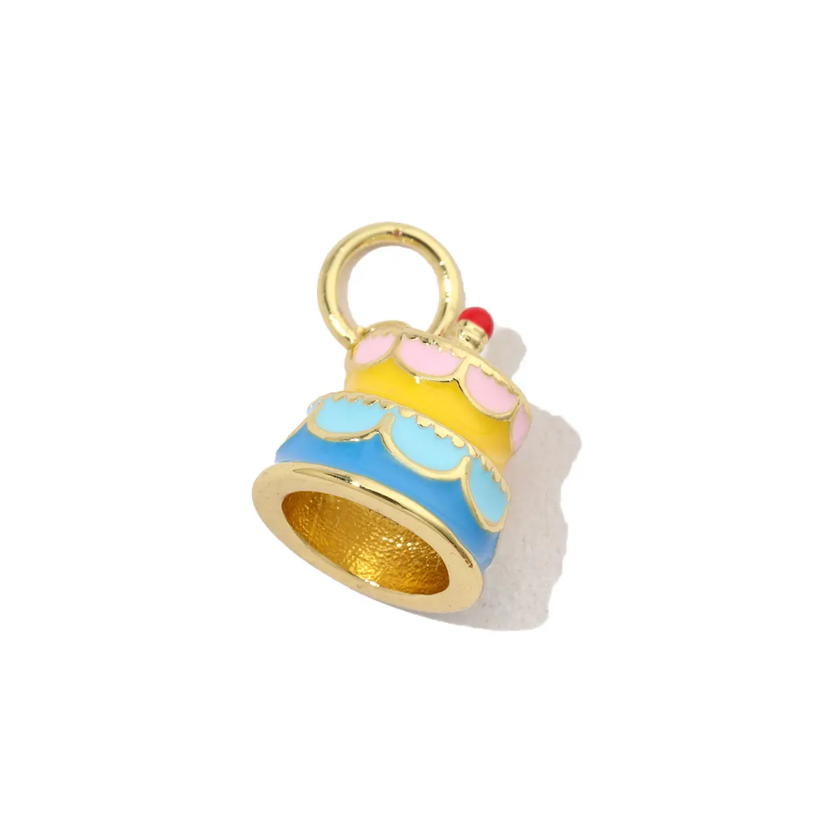 3pcs/Lot 18k Gold Plated Enamel Icecream Popsicle DIY Charms Women Candy Donut Cake Necklace Pendants Heart Mushroom Jewelry