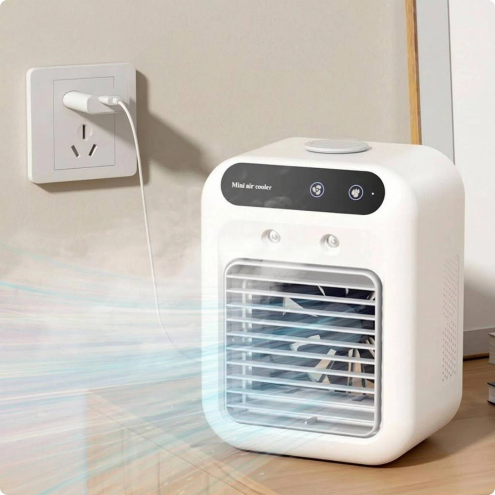 Desktop Air Cooler Humidifying Mini Air Cooler Mist Fan Ventilated Desk Appliance Leak-Proof