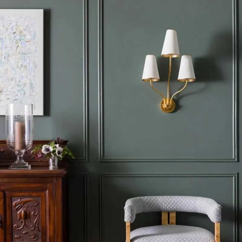 American Minimalist Wall Lamp Three Heads Illumination LED Wall Sconces in Front of The Bedroom Bathroom Mirror Decor Wall Light