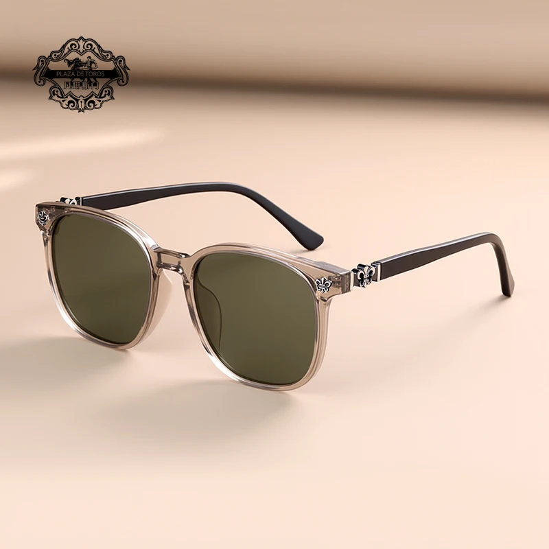 Polarized Round Sunglasses UV400 Women Men Retro display picture 3